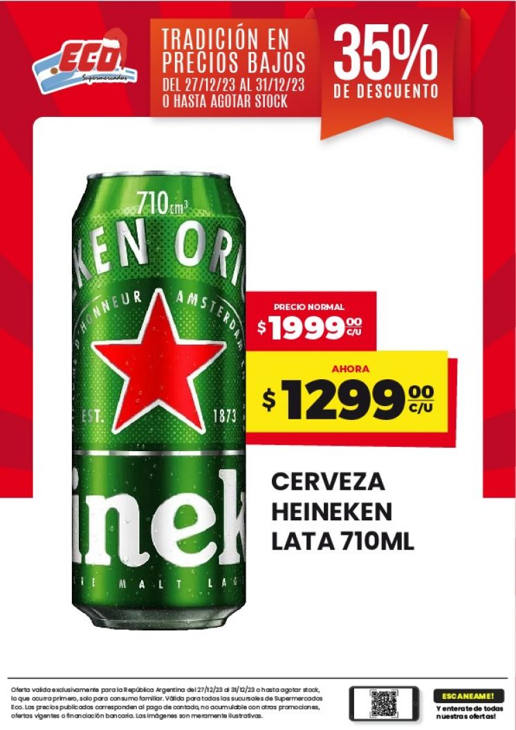 Oferta Bebidas Heineken Schneider