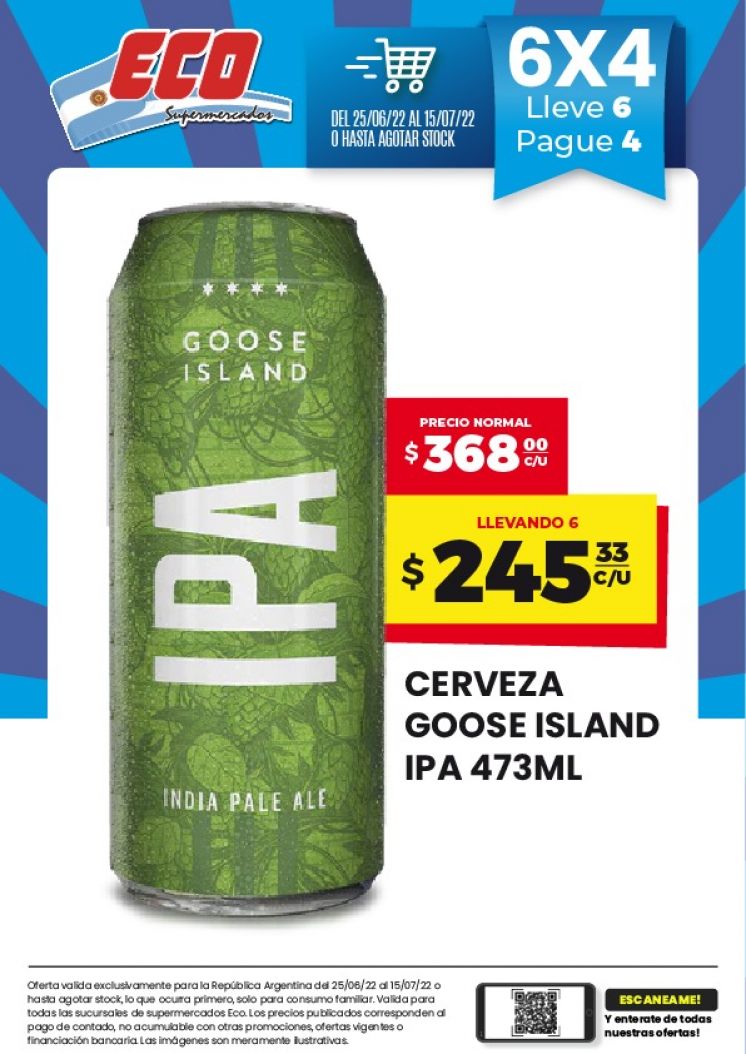 Oferta Bebidas Goose Island